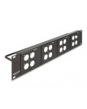 Delock D-Typ 19" Patchpanel mit 4 Platten 86 x mm und 4 Ports 2 HE
