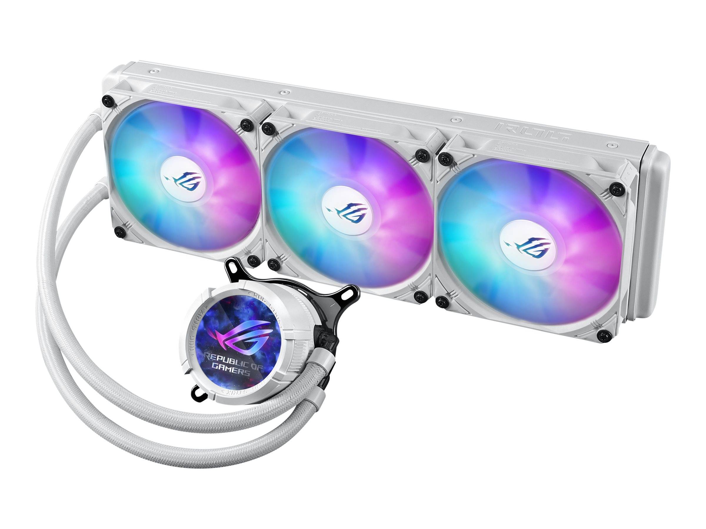 ASUS ROG STRIX LC III 360 ARGB LCD - White Edition - Prozessor-Flüssigkeitskühlsystem - (für: AM4, LGA1200, LGA1700, AM5