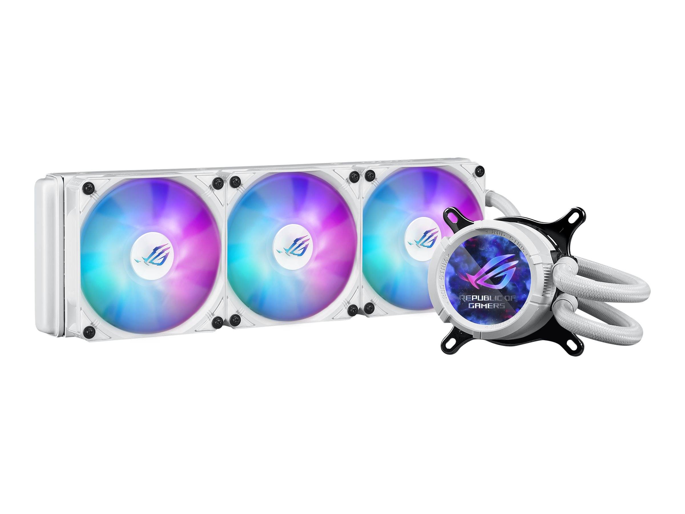 ASUS ROG STRIX LC III 360 ARGB LCD - White Edition - Prozessor-Flüssigkeitskühlsystem - (für: AM4, LGA1200, LGA1700, AM5