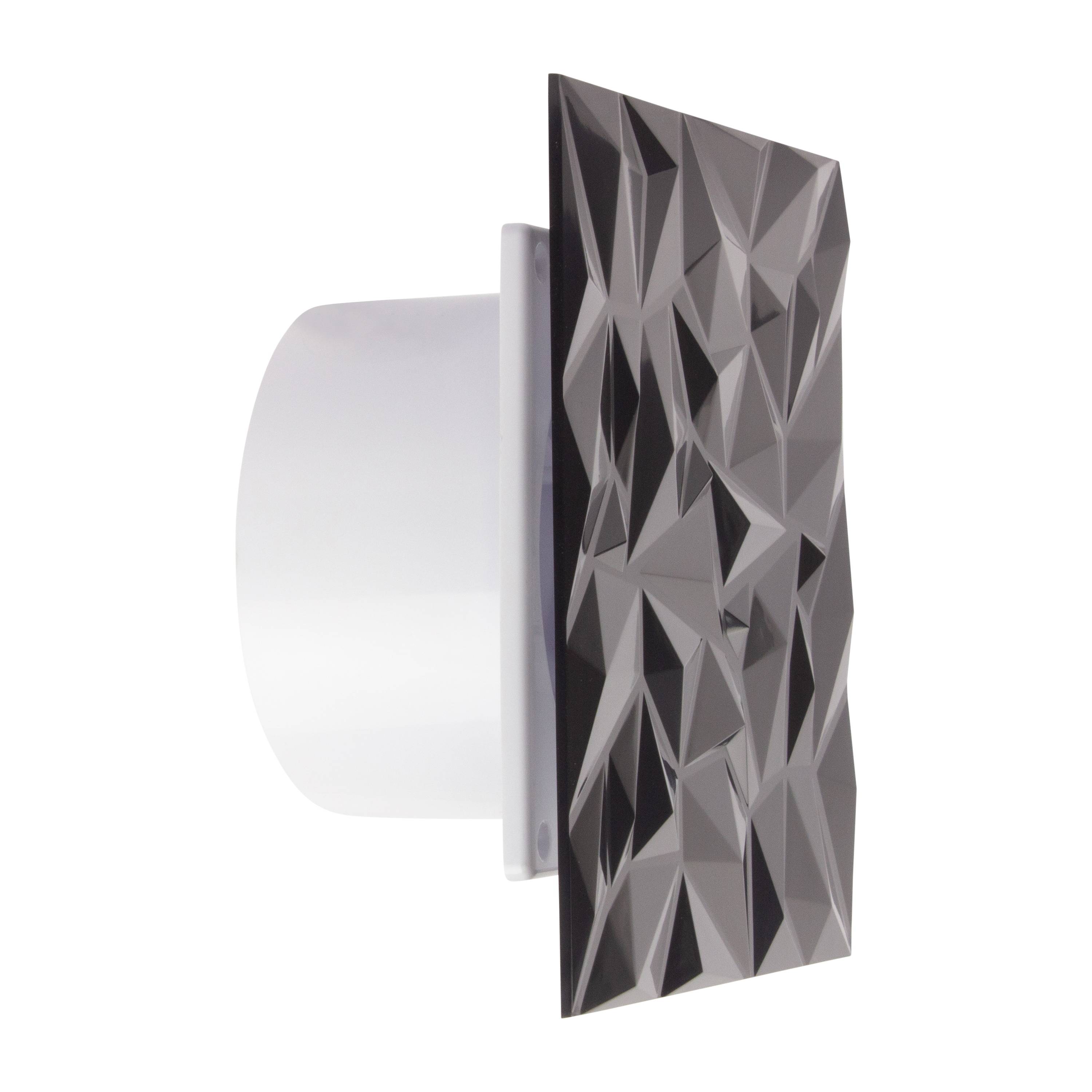 Badlüfter Wohnraumlüfter Diamant Panel anthrazit Ø 100 mm Standard