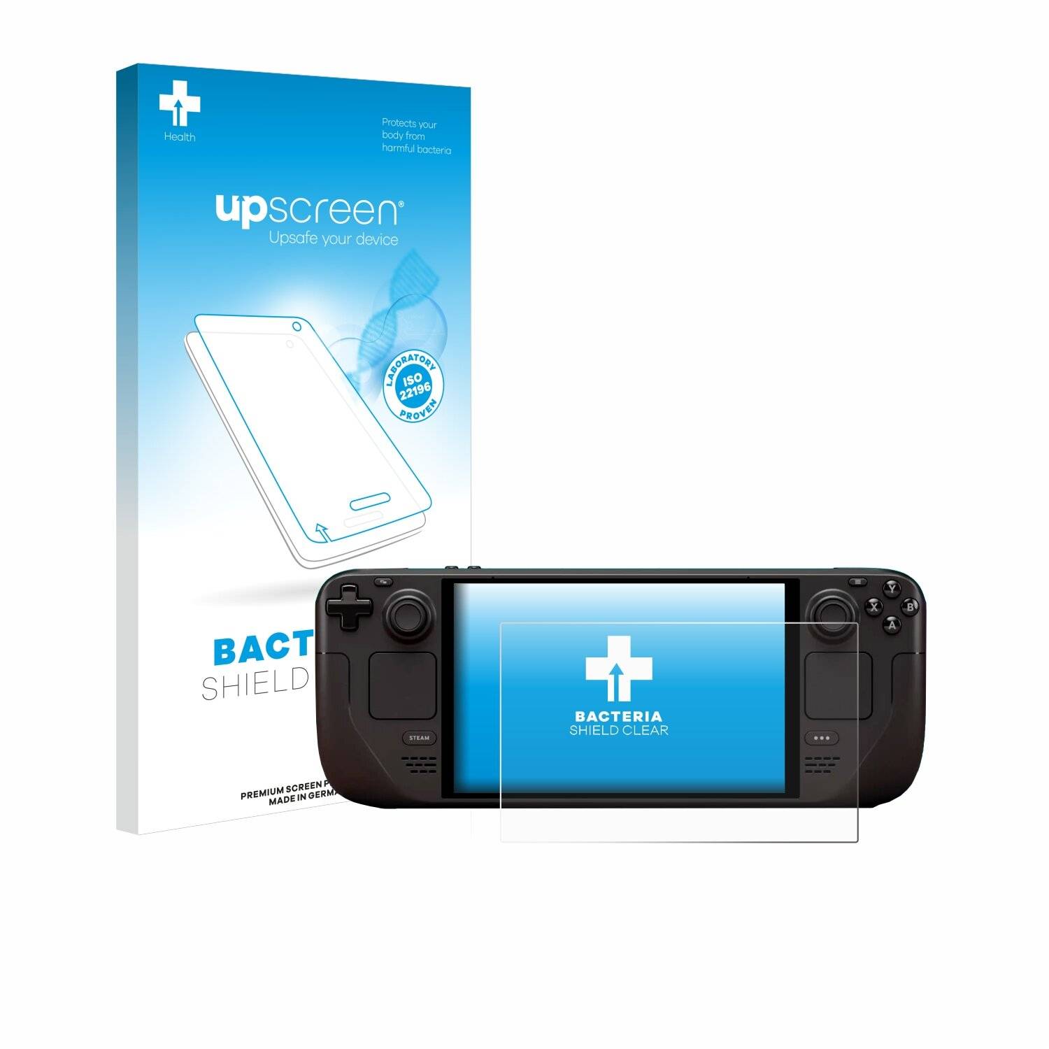 upscreen Bacteria Shield Schutzfolie für Valve Steam Deck OLED -