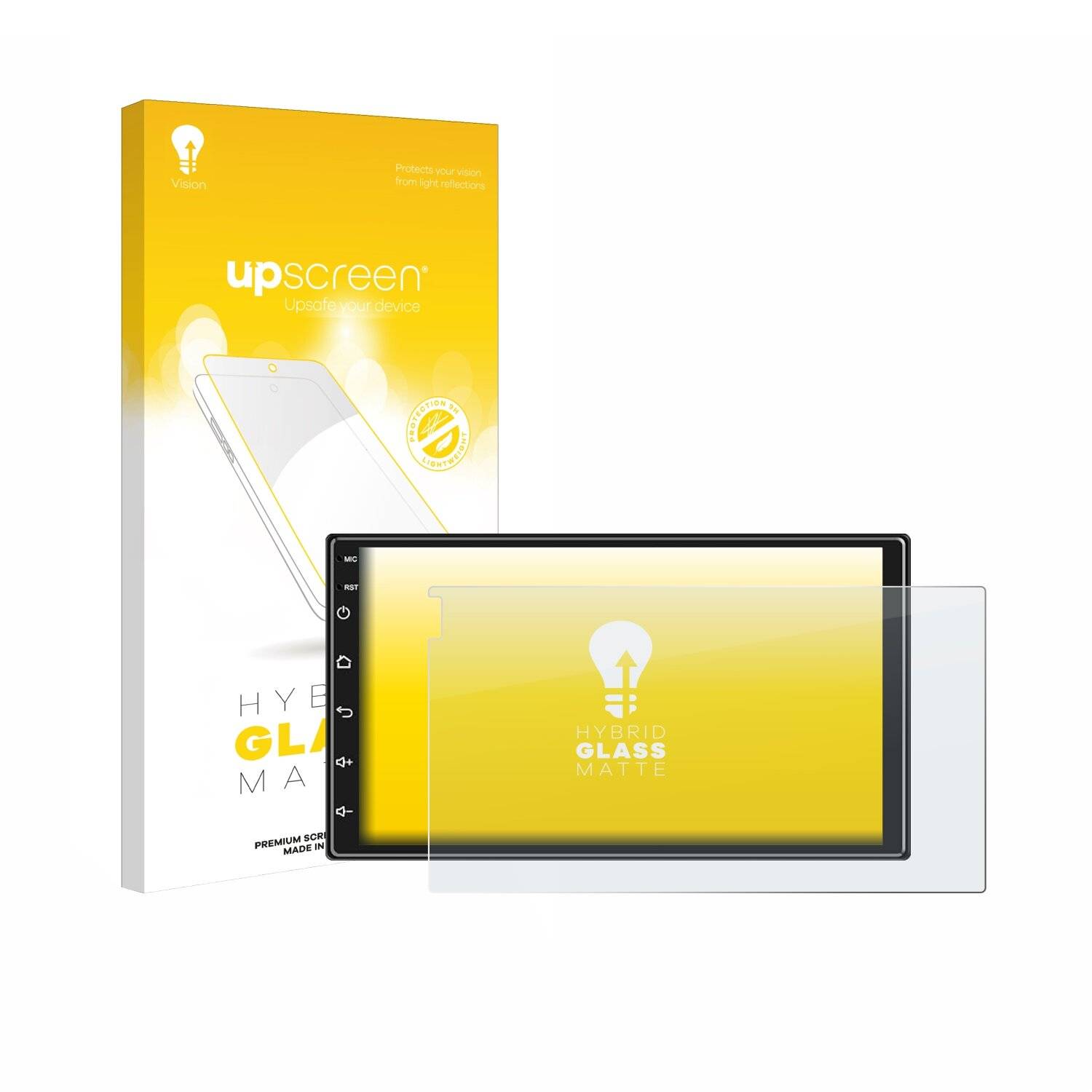 upscreen Hybrid Glas Matt Panzer-Folie für Ankeway Car Radio