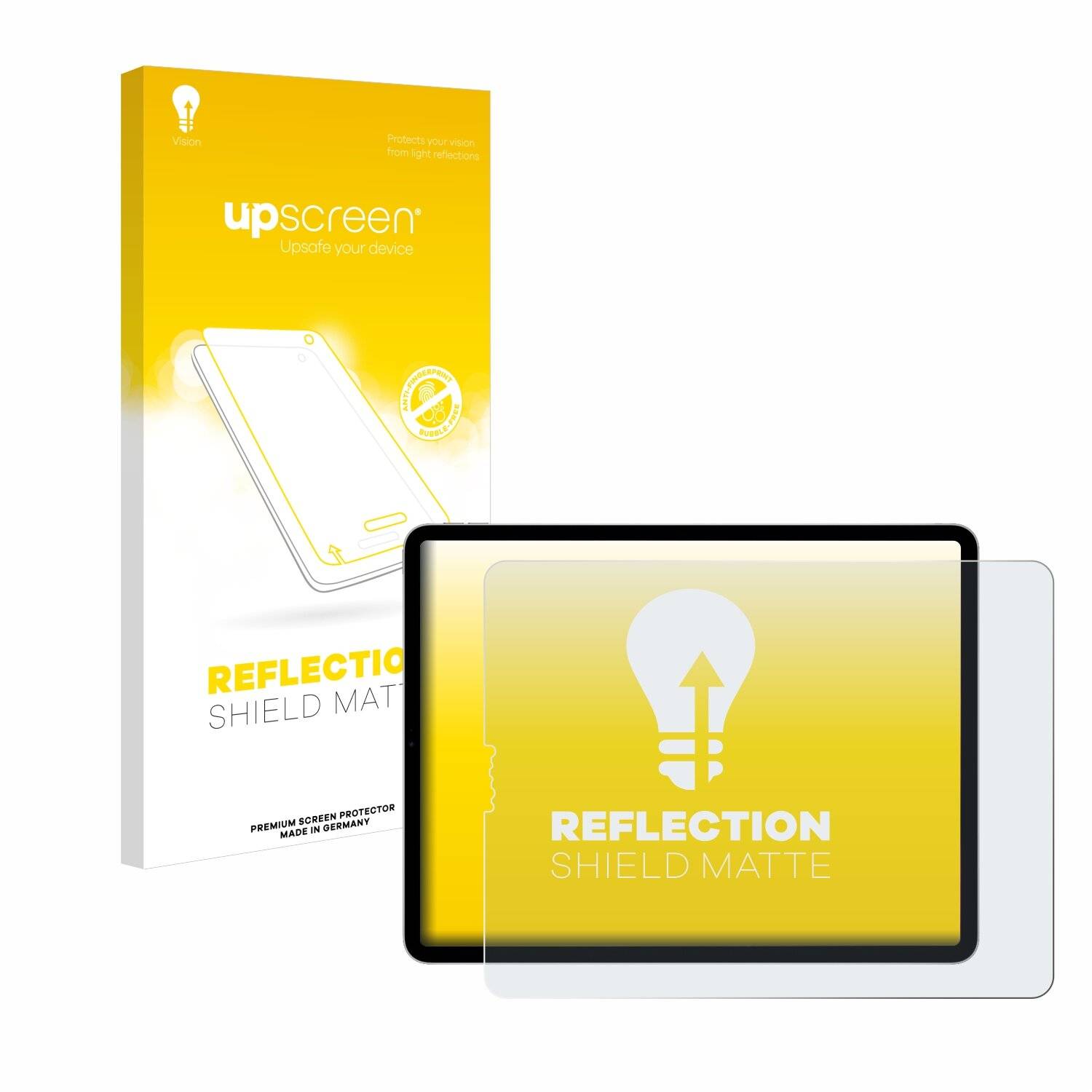 upscreen Reflection Shield Matt Schutzfolie für Apple iPad Pro 12.9 WiFi Cellular 2021 (im