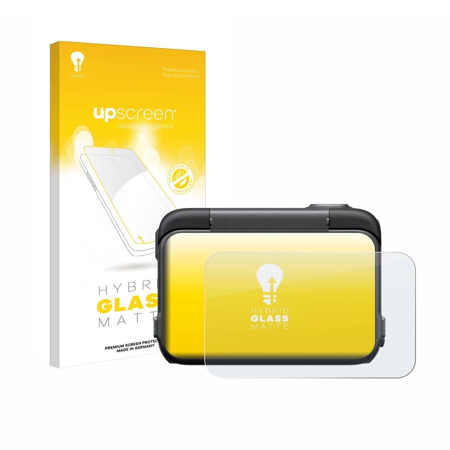 upscreen Hybrid Glas Matt Panzer-Folie für Insta360 Ace