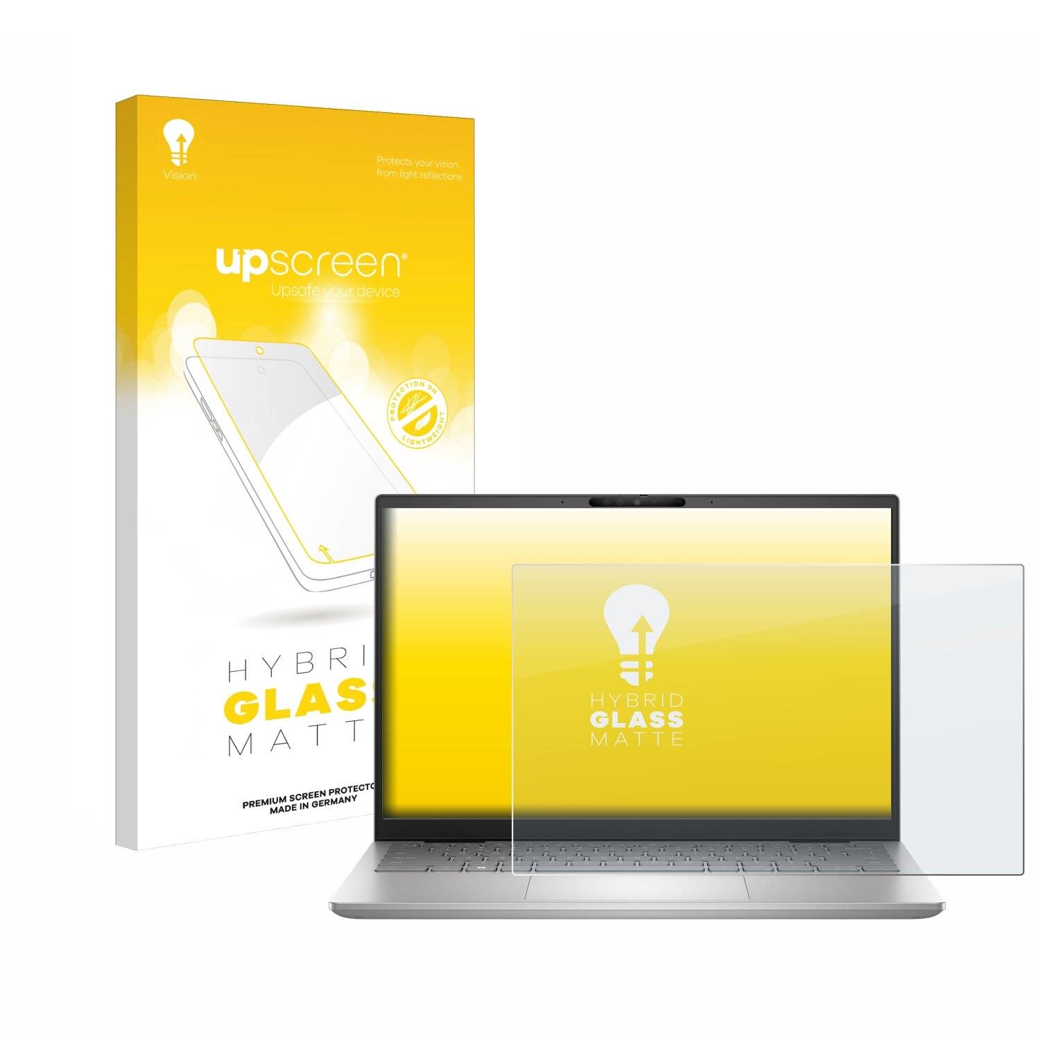 upscreen Hybrid Glas Matt Panzer-Folie für Dell Inspiron 14 Plus
