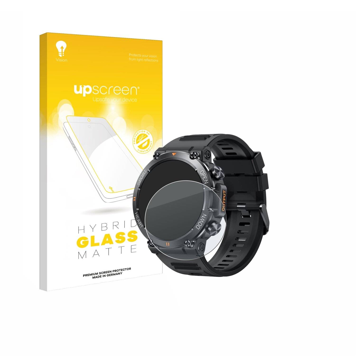 upscreen Hybrid Glas Matt Panzer-Folie für GaWear K56-PRO
