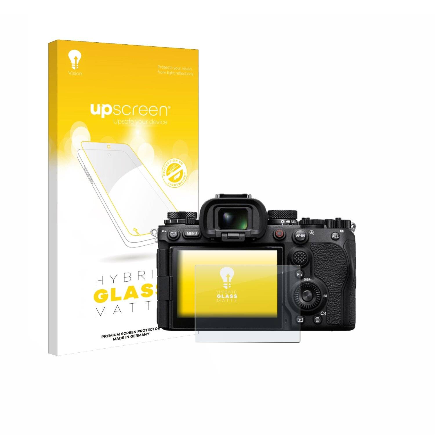 upscreen Hybrid Glas Matt Panzer-Folie für Sony Alpha 9