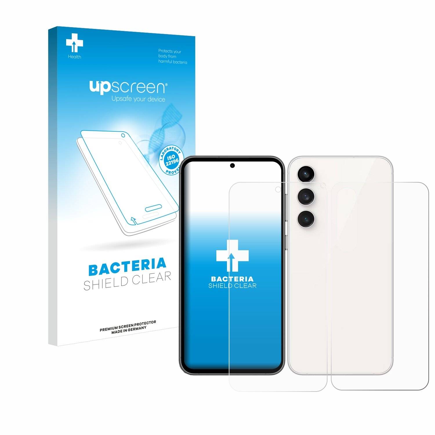 upscreen Bacteria Shield Schutzfolie für Samsung Galaxy S23 FE (Display+Rückseite) -