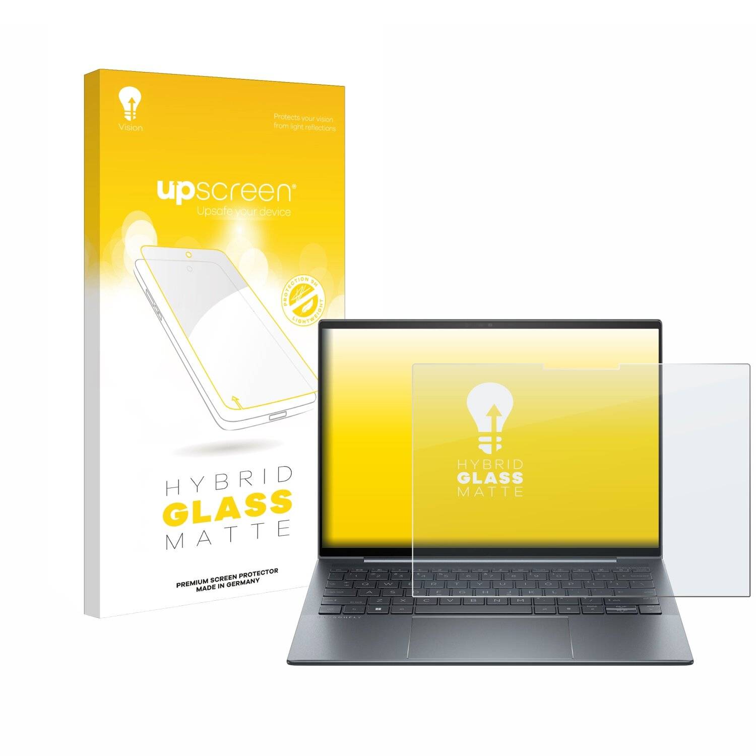 upscreen Hybrid Glas Matt Panzer-Folie für HP Dragonfly G4