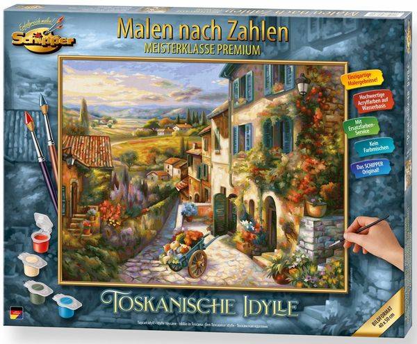 Schipper 609130879 - Malen nach Zahlen, Toskanische Idylle, 40 x 50 cm