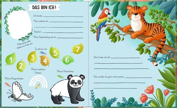 Freundebuch: Wilde Tiere - Alle meine Freunde