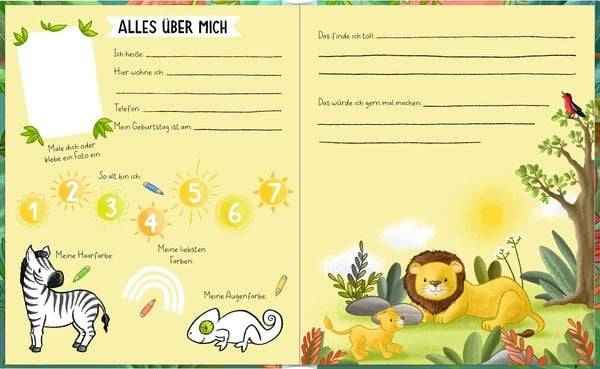 Freundebuch: Wilde Tiere - Alle meine Freunde