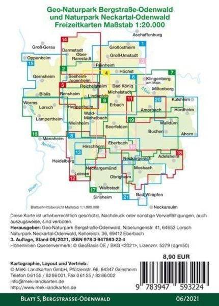 Blatt 5, Bergstraße-Odenwald