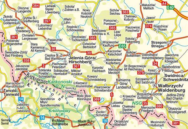 Höfer Polen/Tschechien CR 303. Riesengebirge 1:100 000. Straßenkarte