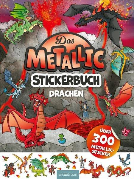 Das Metallic-Stickerbuch – Drachen