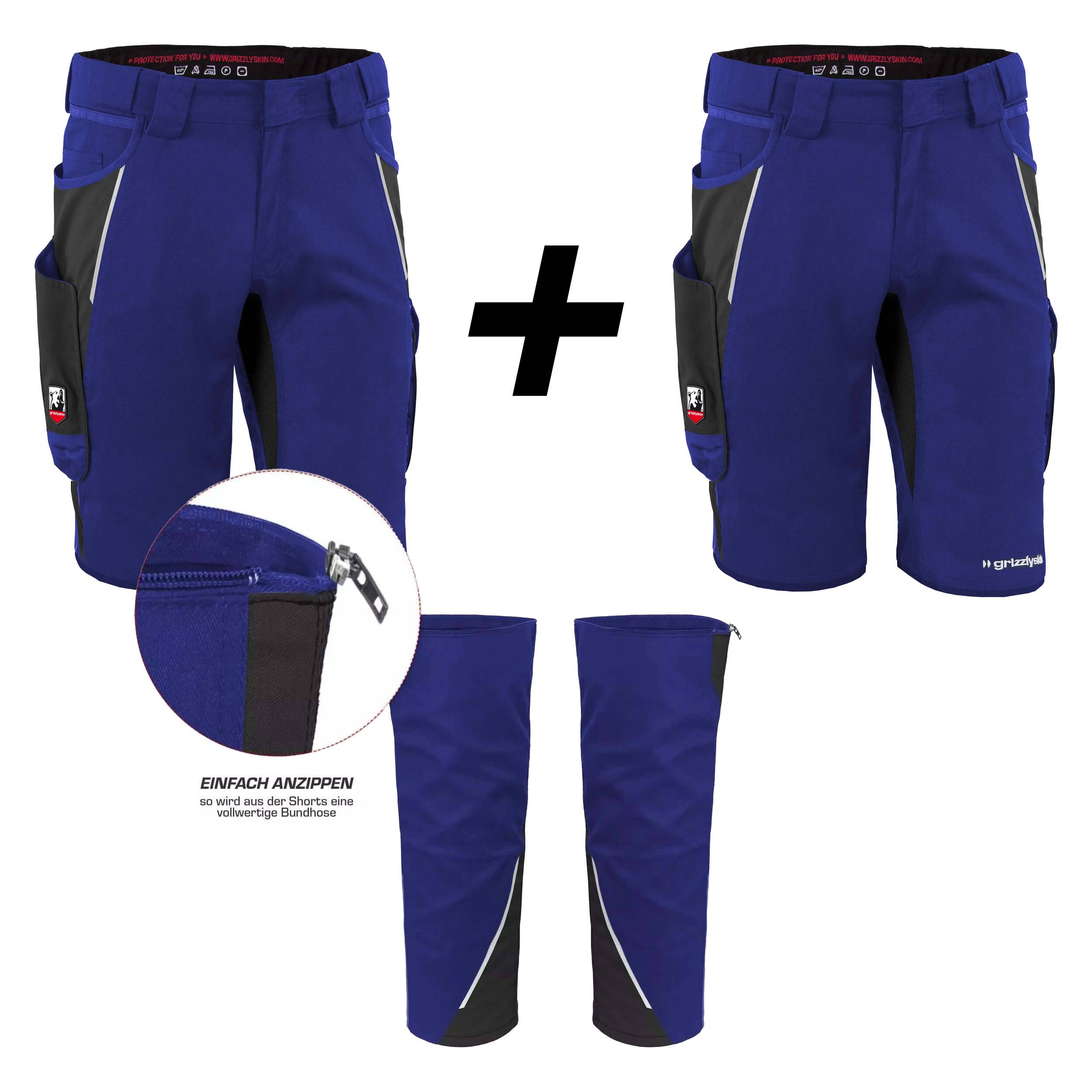 QUALITEX HIGH QUALITY WORKWEAR Shorts IRON - kornblau/schwarz - Herren: 74 Damen: 68