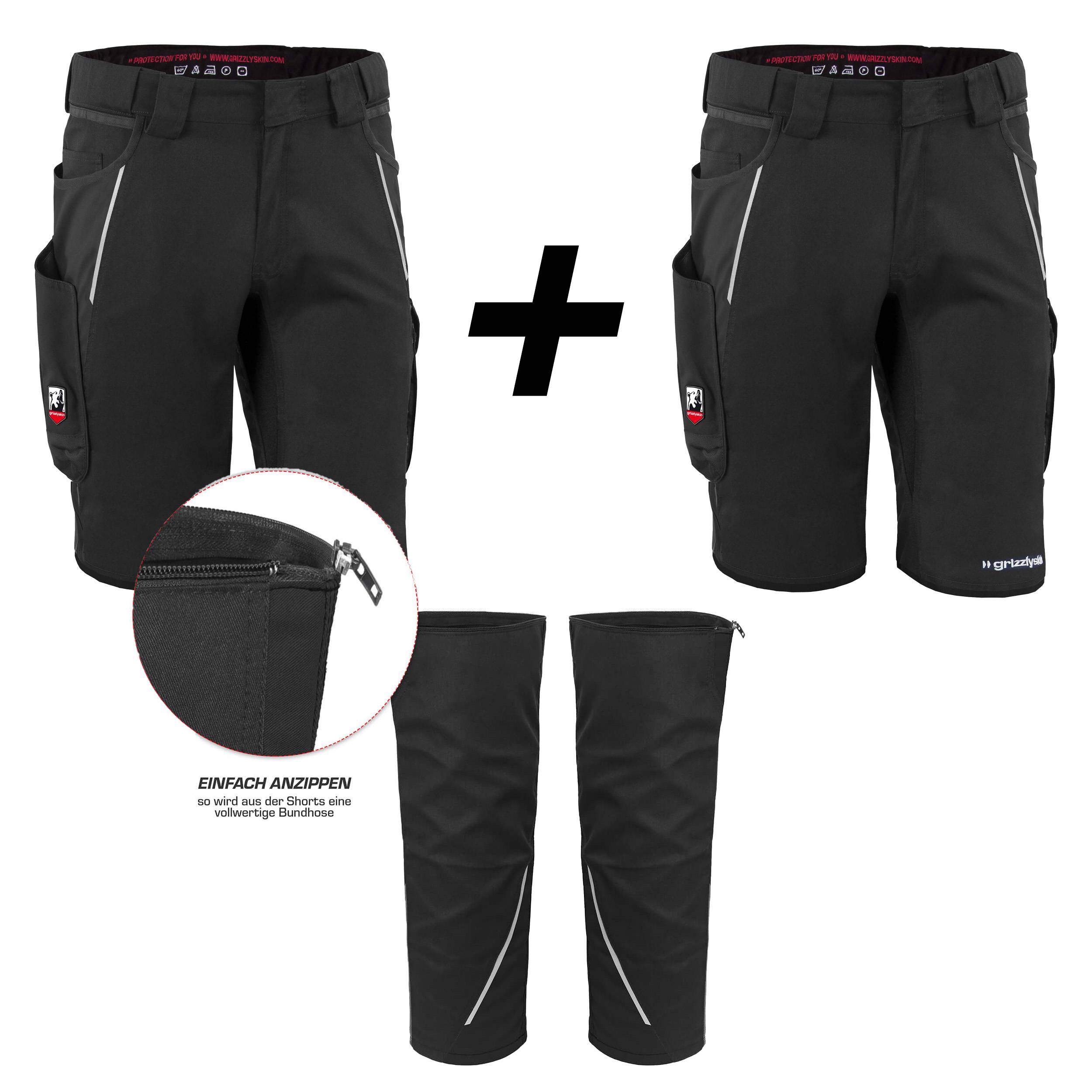 QUALITEX HIGH QUALITY WORKWEAR Shorts IRON - schwarz - Herren: 72 Damen: 66