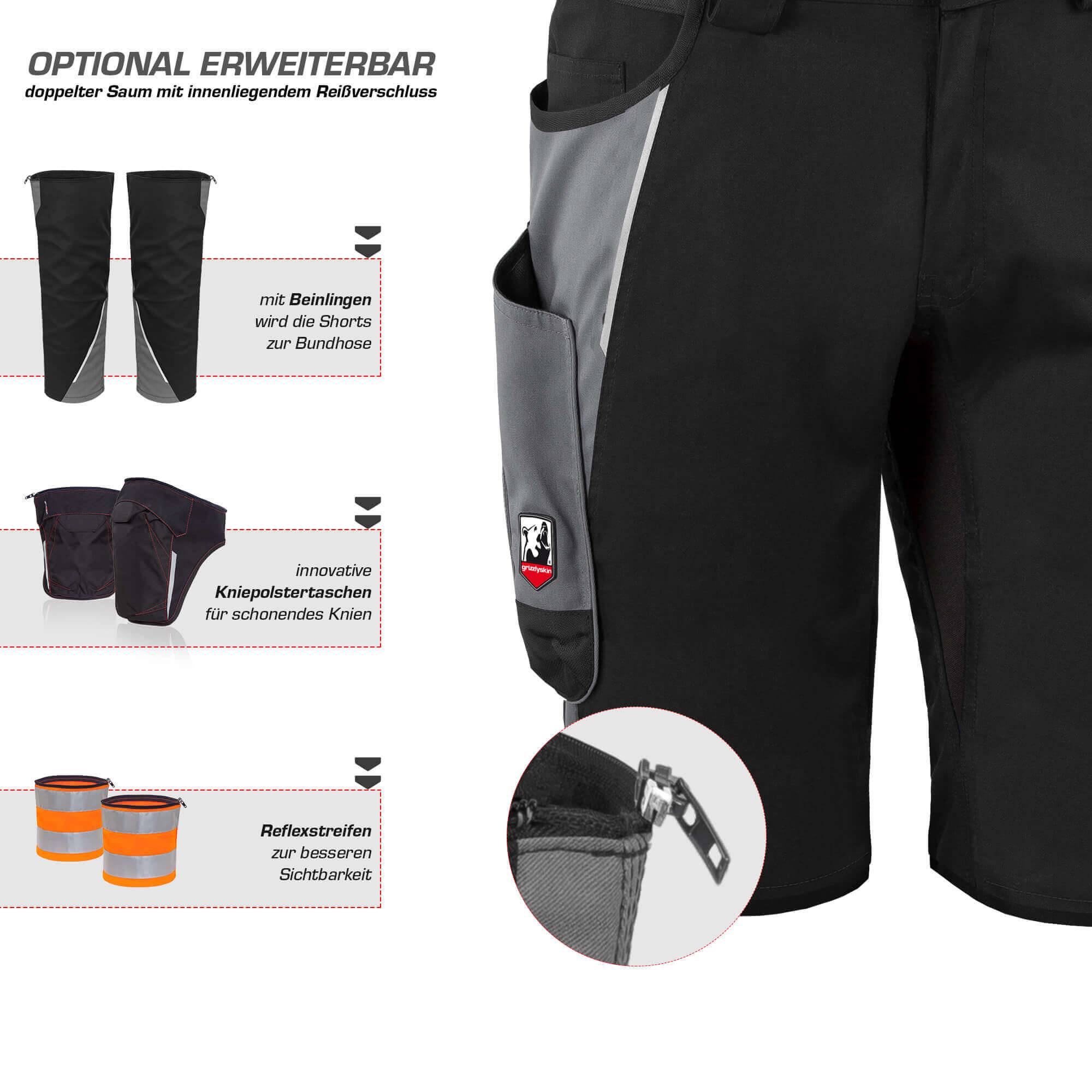 QUALITEX HIGH QUALITY WORKWEAR Zubehör IRON - schwarz/grau - Herren: 42/44