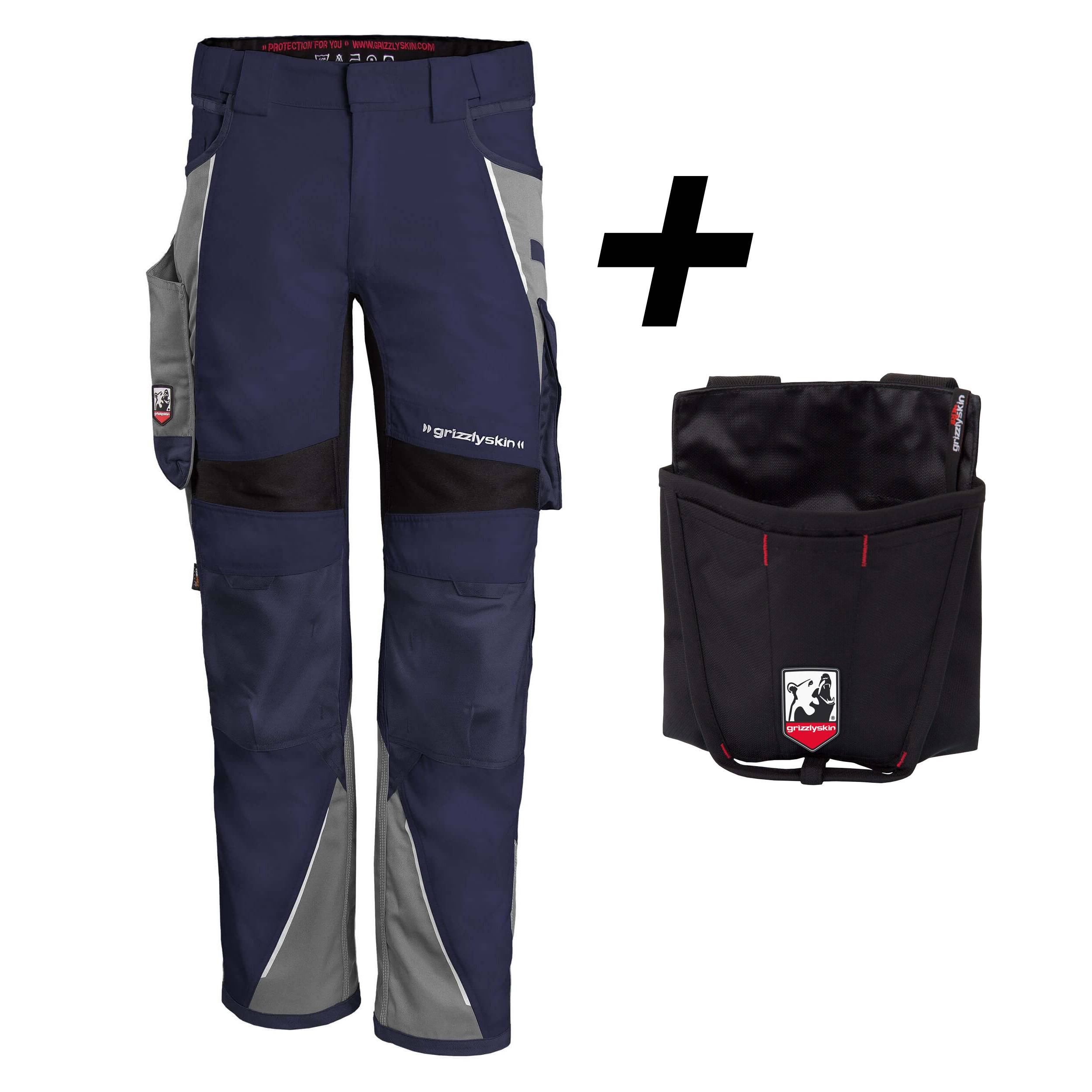 QUALITEX HIGH QUALITY WORKWEAR Bundhose IRON - marine/grau - Herren: 66 Damen: 60