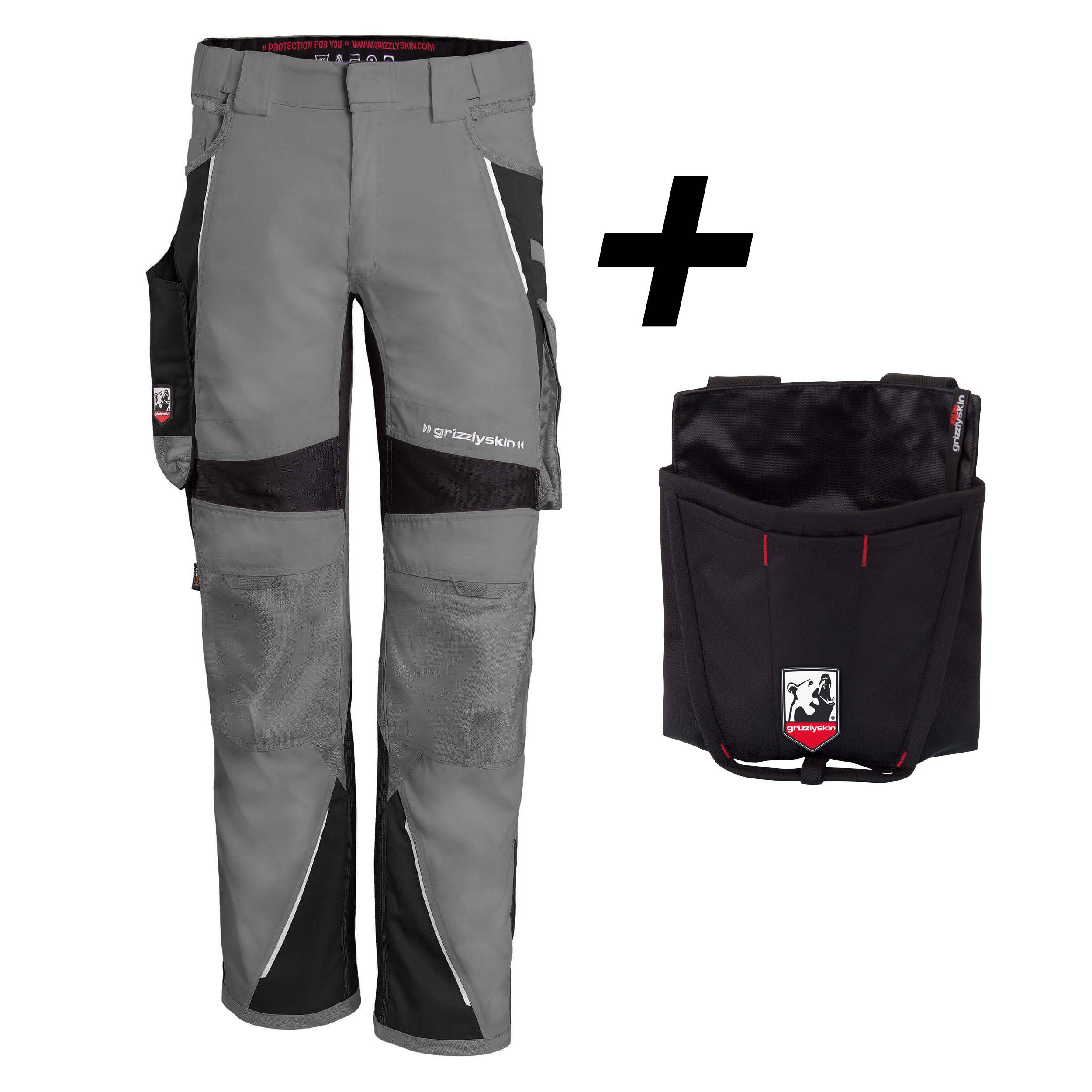 QUALITEX HIGH QUALITY WORKWEAR Bundhose IRON - grau/schwarz - Herren: 62 Damen: 56