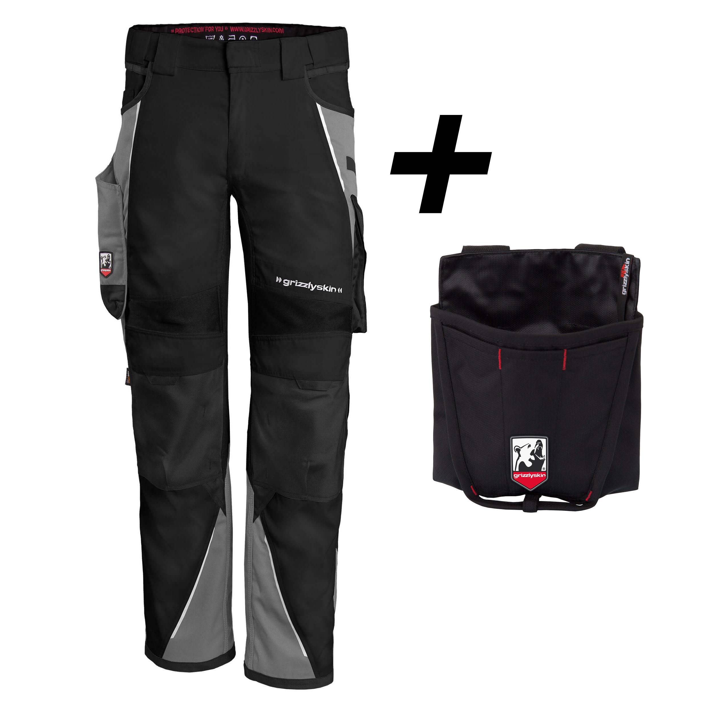 QUALITEX HIGH QUALITY WORKWEAR Bundhose IRON - schwarz/grau - Herren: 66 Damen: 60
