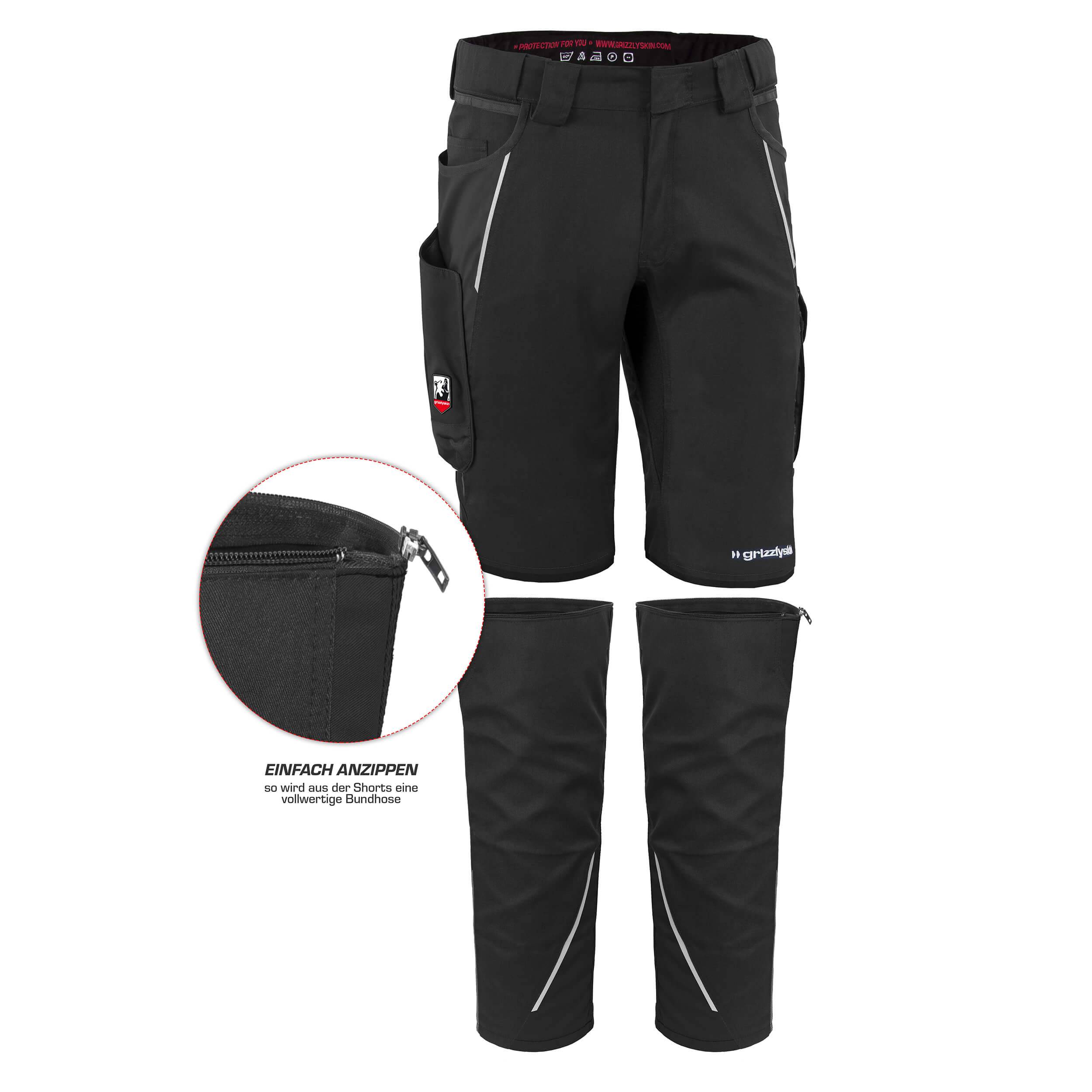 QUALITEX HIGH QUALITY WORKWEAR Shorts IRON - schwarz - Herren: 48 Damen: 42