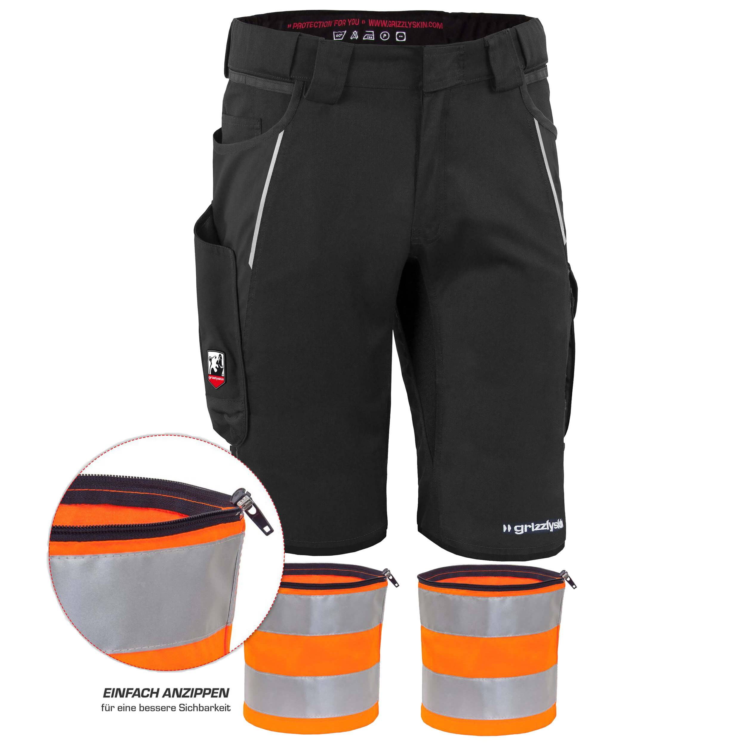 QUALITEX HIGH QUALITY WORKWEAR Shorts IRON - schwarz - Herren: 60 Damen: 54