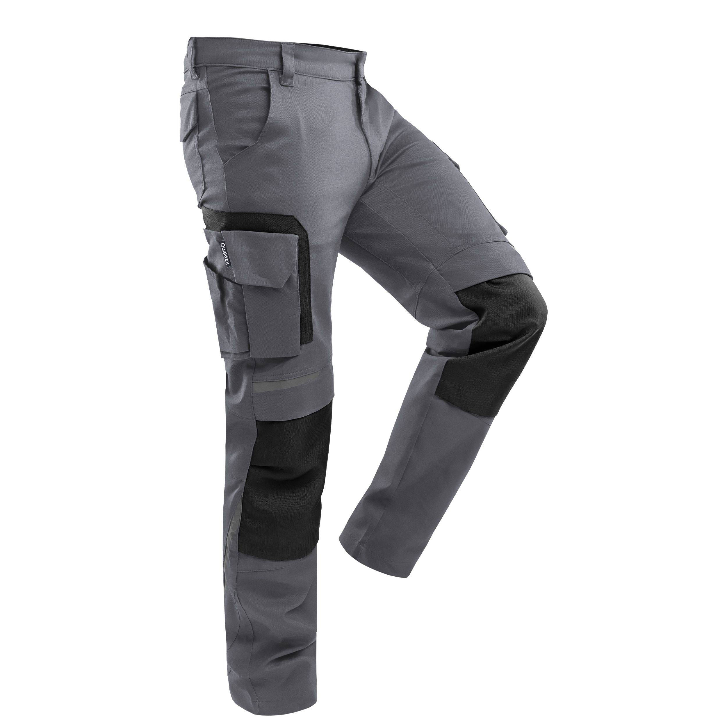 QUALITEX HIGH QUALITY WORKWEAR Bundhose PRO+ - grau/schwarz - Herren: 68 Damen: 62