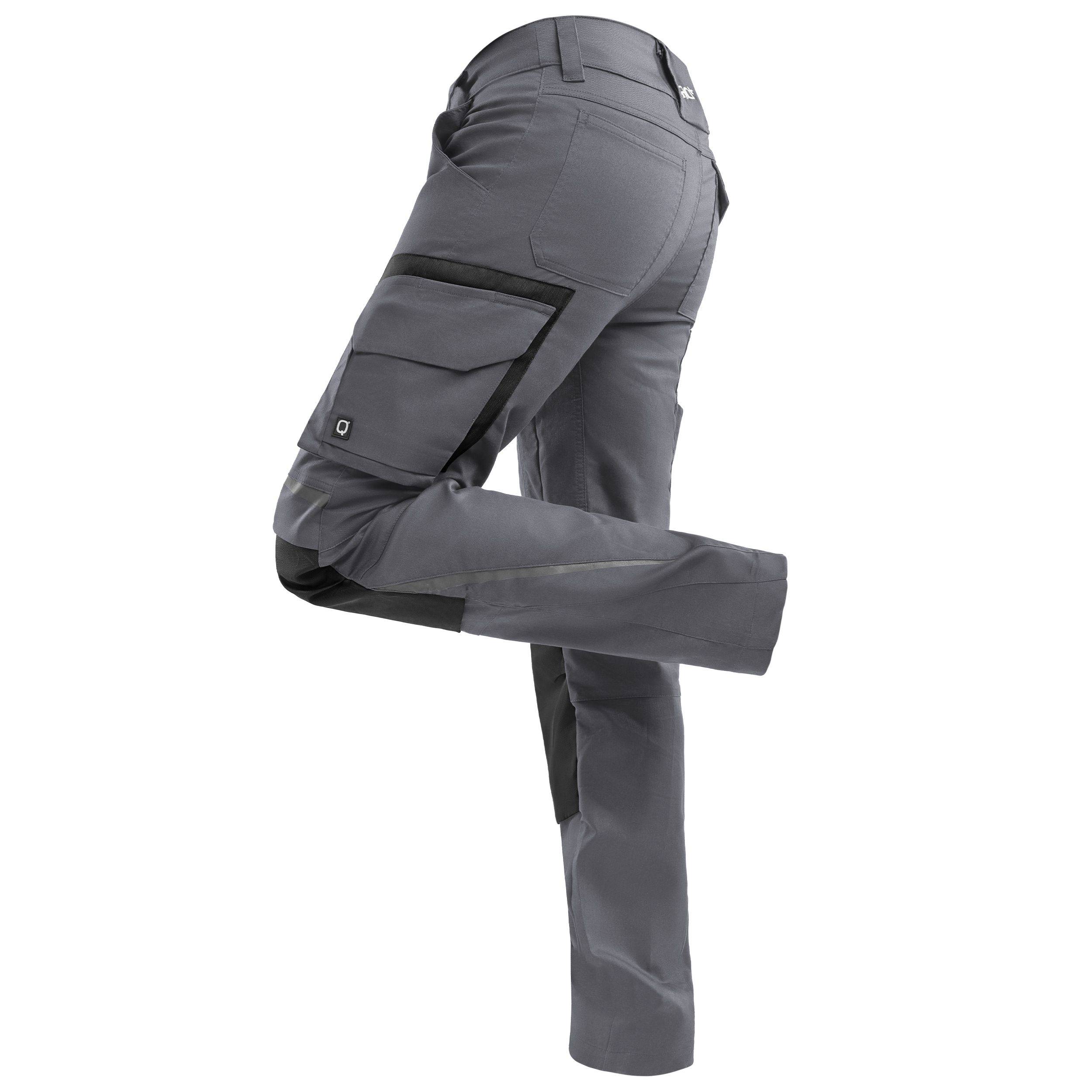 QUALITEX HIGH QUALITY WORKWEAR Bundhose PRO+ - grau/schwarz - Herren: 42 Damen: 36