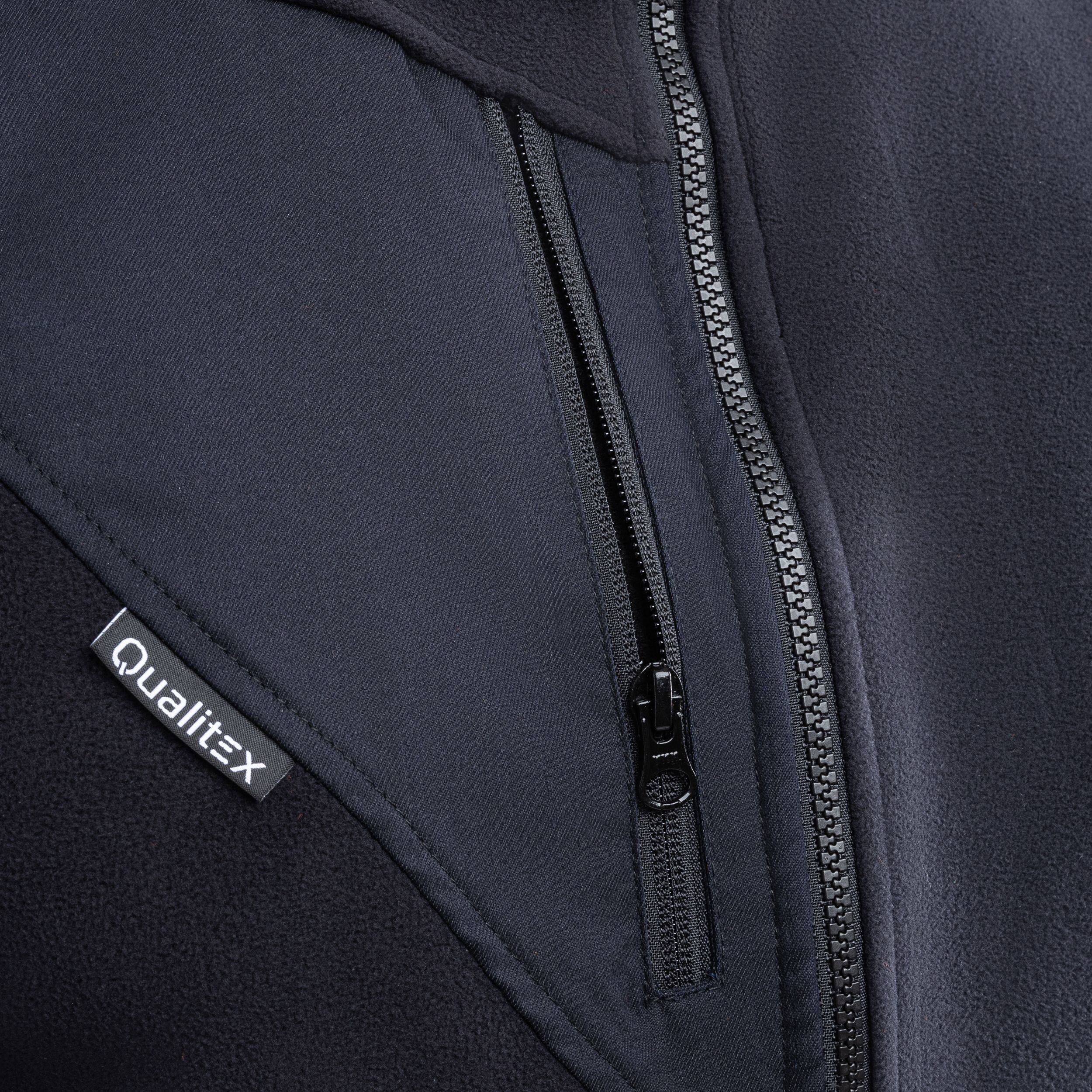 QUALITEX HIGH QUALITY WORKWEAR Fleecejacke PRO+ - schwarz - Herren: S Damen: 38
