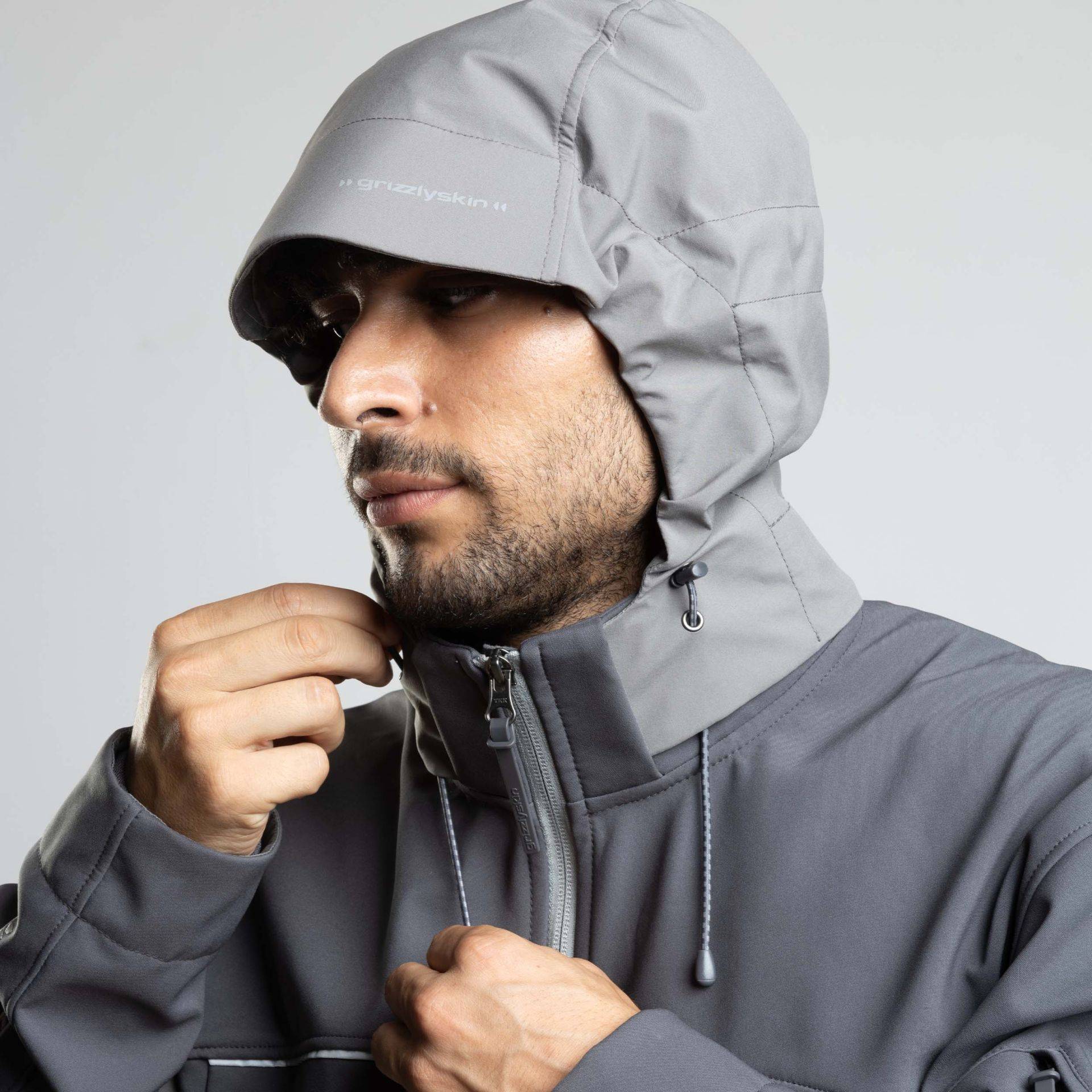 QUALITEX HIGH QUALITY WORKWEAR Softshelljacke RESIST - grau - Herren: S