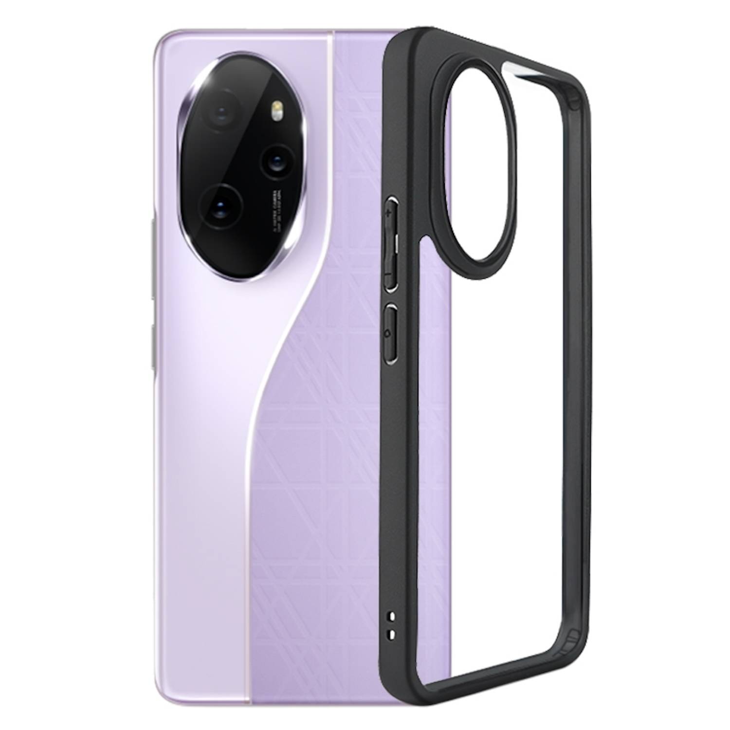 Für Honor 200 Frosted TPU + Transparent PC Schutz Hülle Case Schwarz