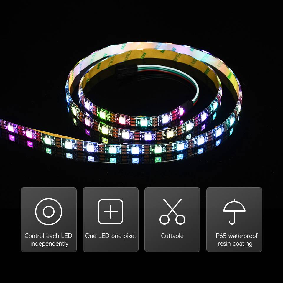WaveShare WS2812 Digital RGB LED Strip Cuttable Programmable