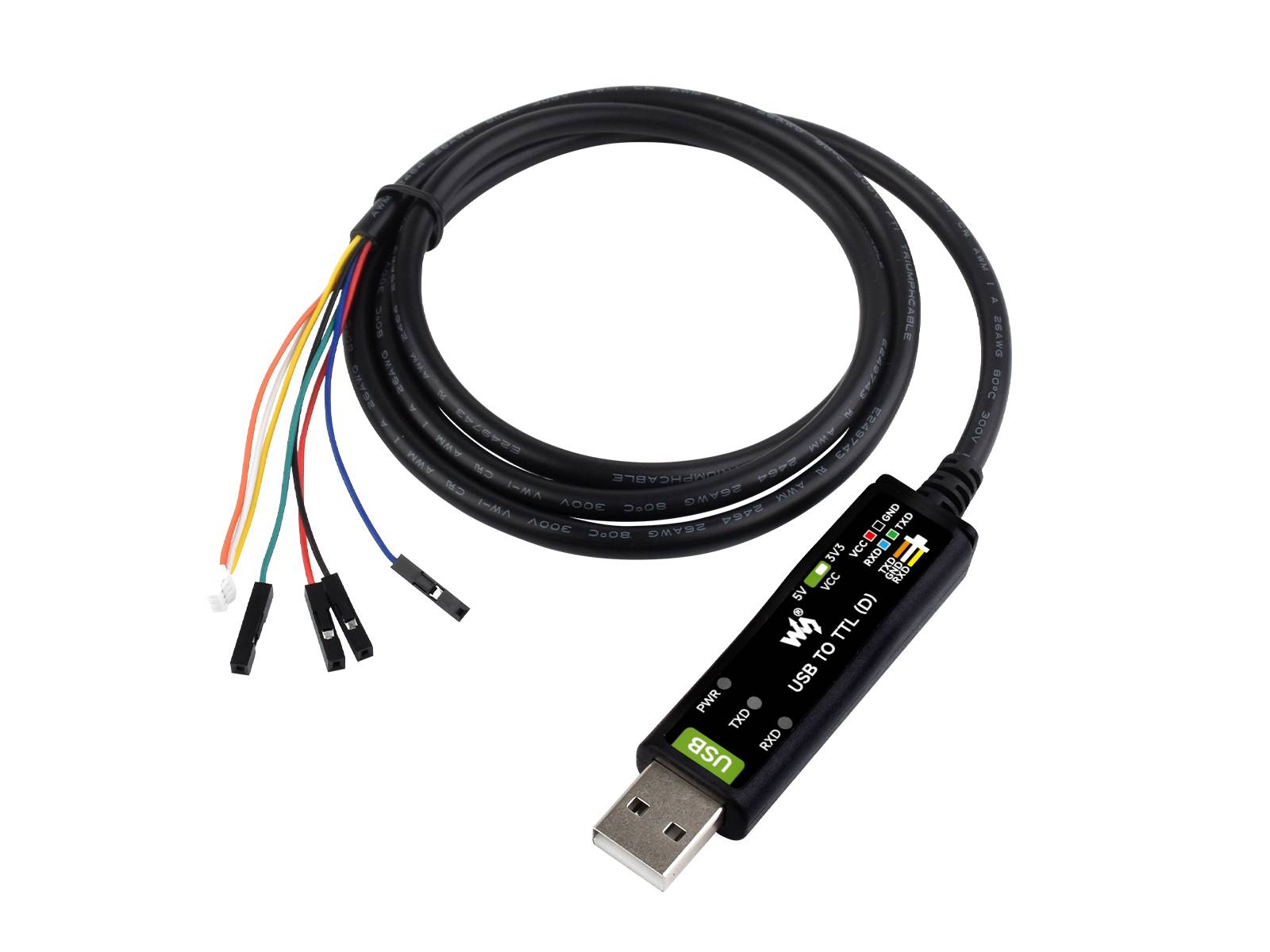 WaveShare Industrial USB TO TTL (D) Serial Cable (FT232RNL) for Raspberry Pi 5