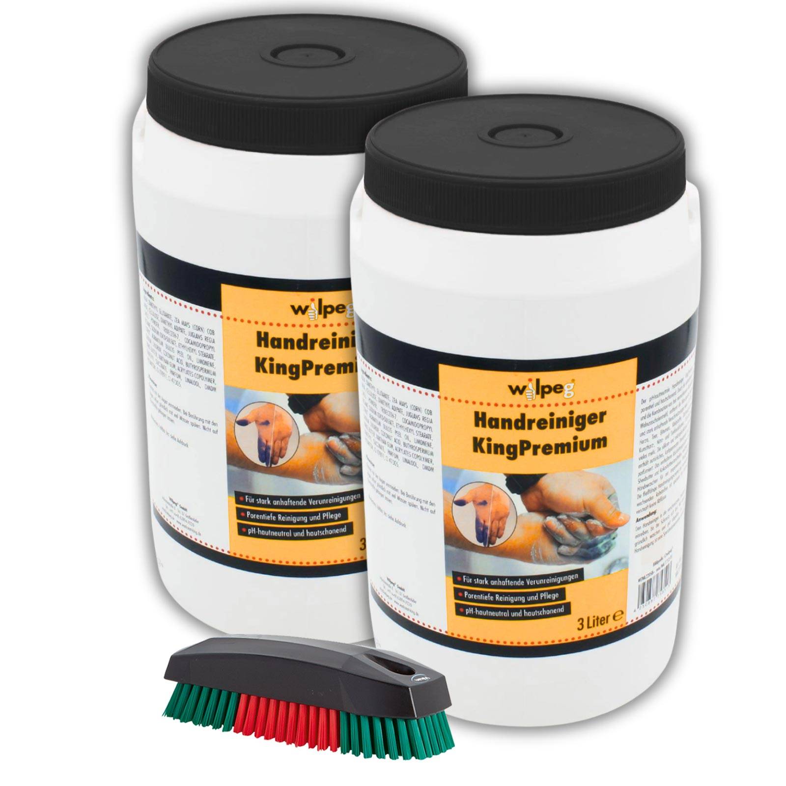 Wilpeg Handwaschpaste KingPremium inkl. Waschbürste - Inhalt:6 Liter