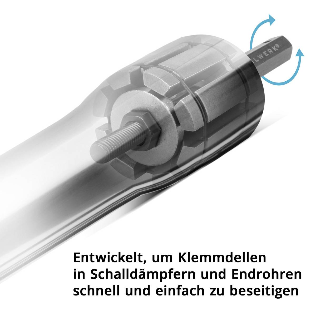 STAHLWERK Rohrweiter Set 29-89 mm 3-teiliger Auspuff Rohraufweiter, Rohrspreizer