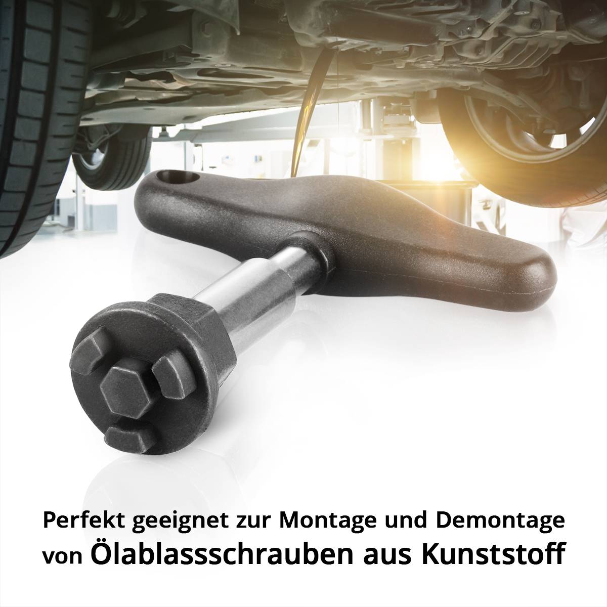 STAHLWERK Ölablass-Werkzeug Set 9 Teile Ölwechsel-Werkzeug Steckschlüssel-Satz