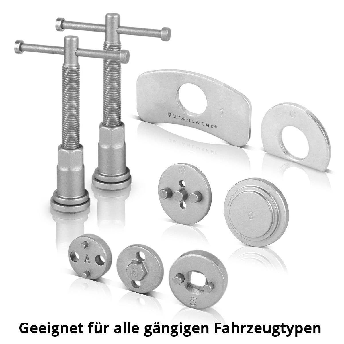 STAHLWERK Bremskolben Rücksteller Set 22tlg Kolben Rücksteller Rückstellwerkzeug