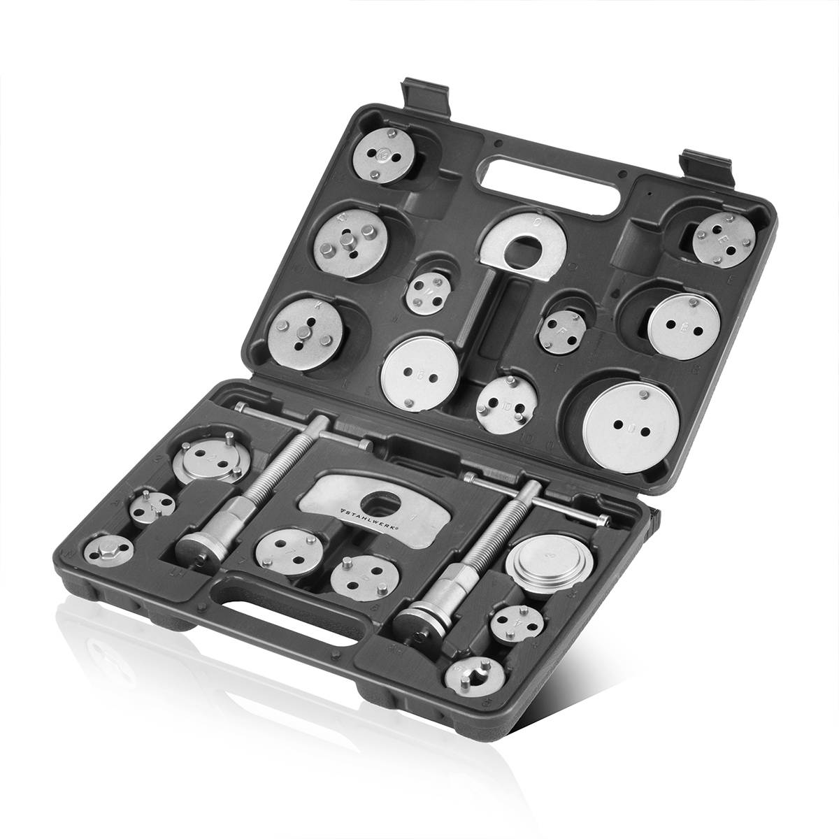 STAHLWERK Bremskolben Rücksteller Set 22tlg Kolben Rücksteller Rückstellwerkzeug
