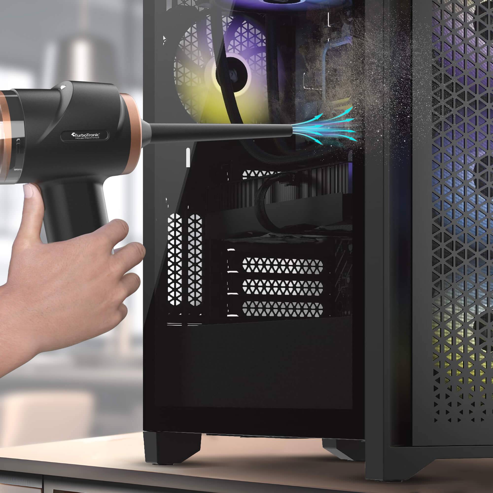 Akku Staubsauger 5KPA Handstaubsauger mit 47k RPM Gebläse 2 Stufen kabellos 0,15 L beutellos Fugendüse Akku Staubsauger kabellos für Auto Büro Hau