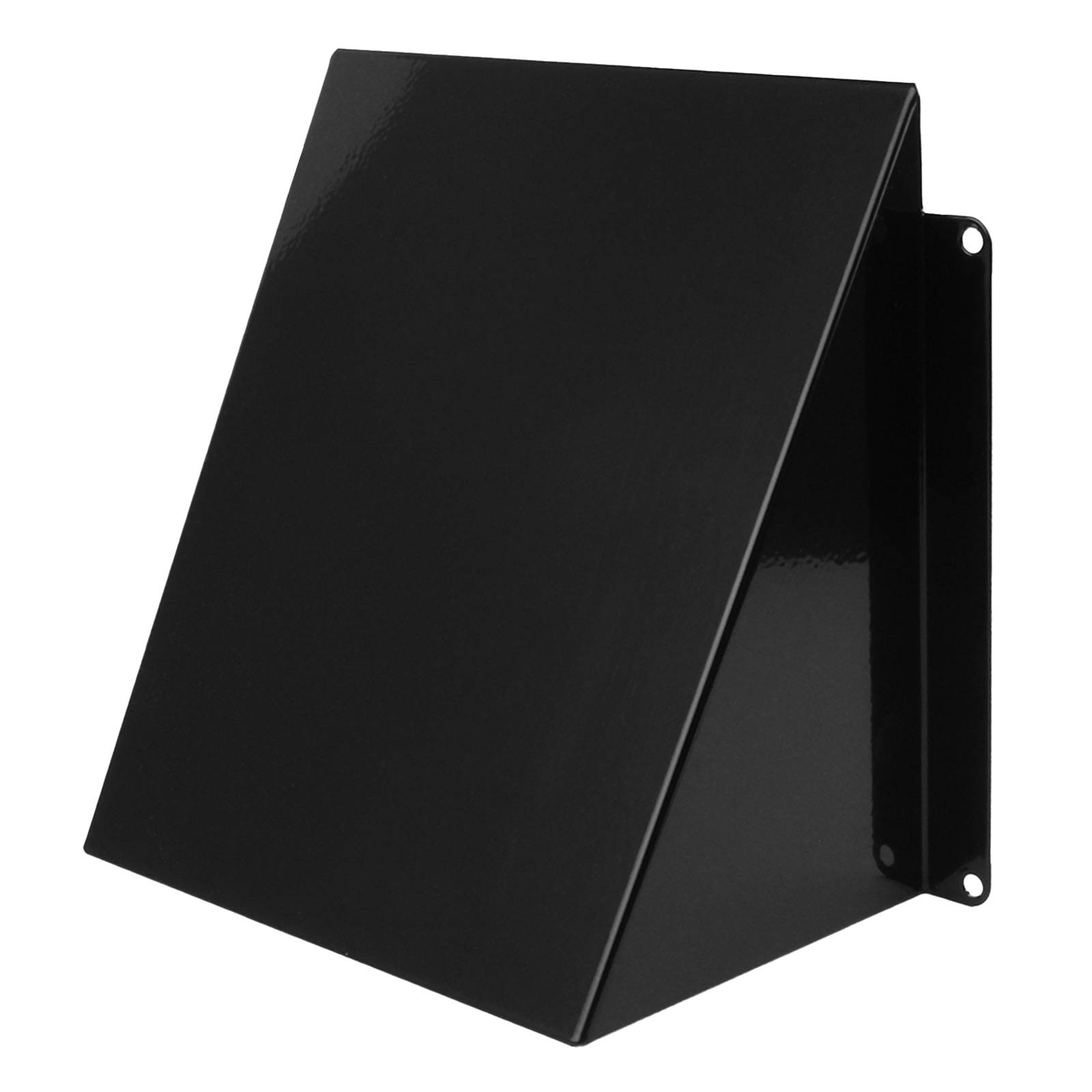 Wetterschutzhaube Ablufthaube Wetterschutz Lüftungsgitter verzinkter Stahl 200 x 200 mm schwarz (RAL9005)