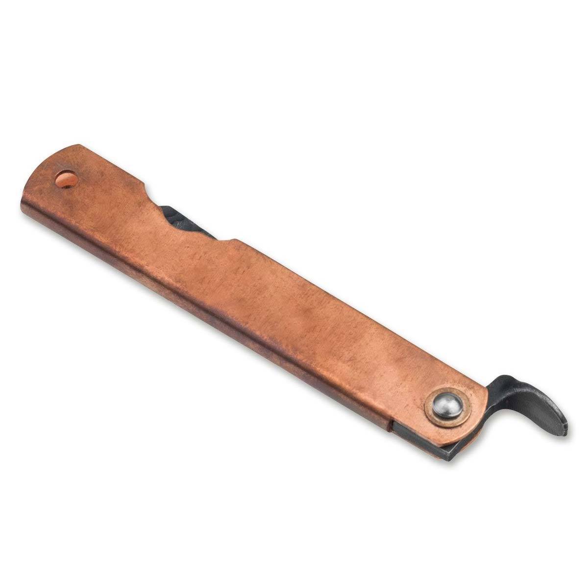 Higo Irogane Damascus Taschenmesser - Bronze
