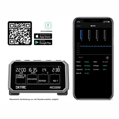 SkyRC NC2200 - Universal-Analyse-Ladegerät (+) SkyRC NC2200 - Universal-Analyse-Ladegerät (+)