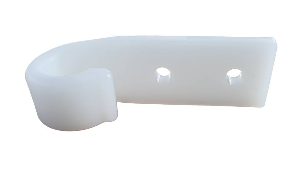 10 Stück - Schleuderhaken Planenhaken weiß, breite Ausführung