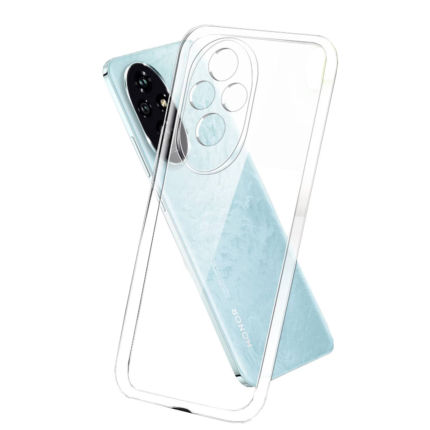 Für Honor 200 Pro Silikon Soft TPU Schutz Handy Hülle dünn Transparent