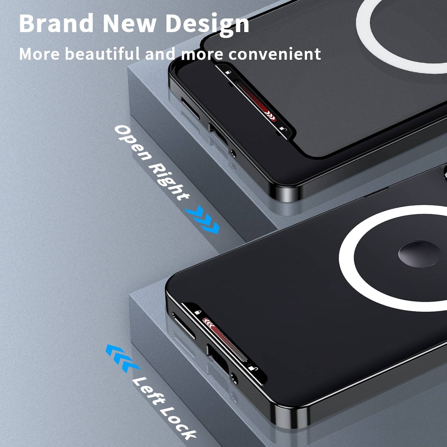 Für Motorola Edge 50 Pro 5G Magsafe Metall Schutz Tasche Hülle Schwarz