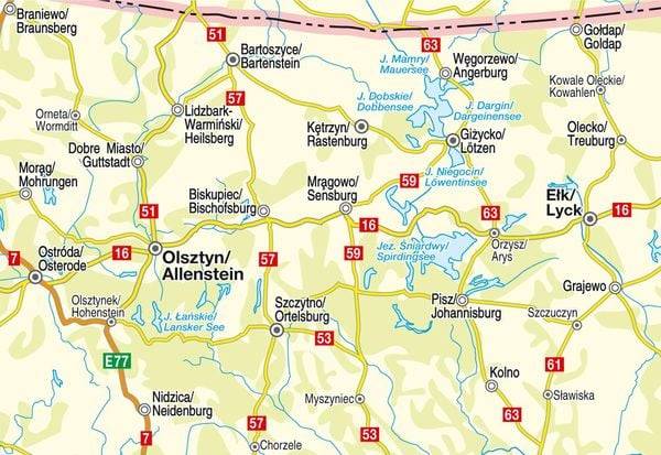 Höfer Polen PL011. West-Ost-Preussen 1 : 200 000