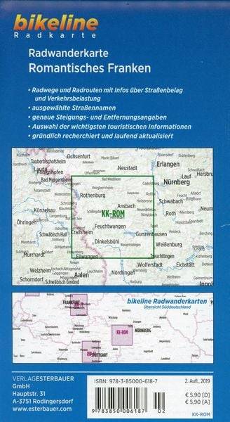 Radwanderkarte Romantisches Franken 1:60 000