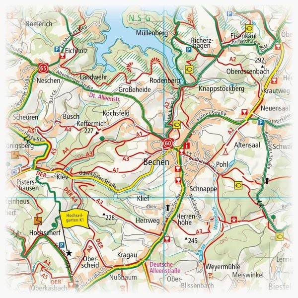 Bergisches Land, Solingen - Remscheid - Bergisch Gladbach 1:50 000