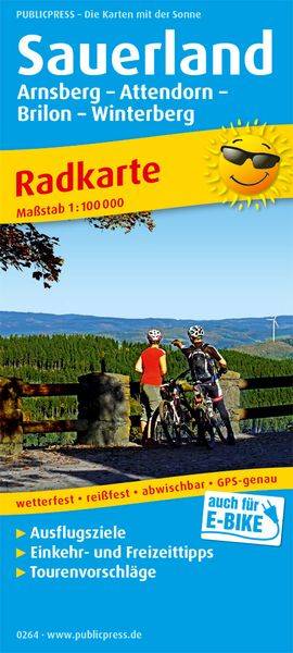 Sauerland, Arnsberg - Attendorn - Brilon - Winterberg 1:100 000